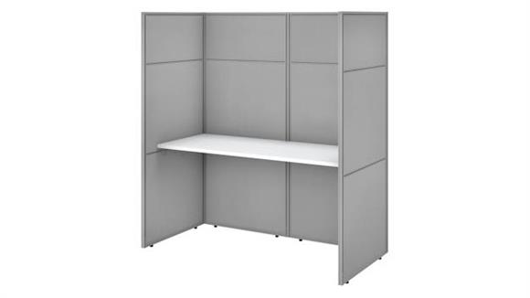 60in W Cubicle Desk Workstation with 66in H Closed Panels