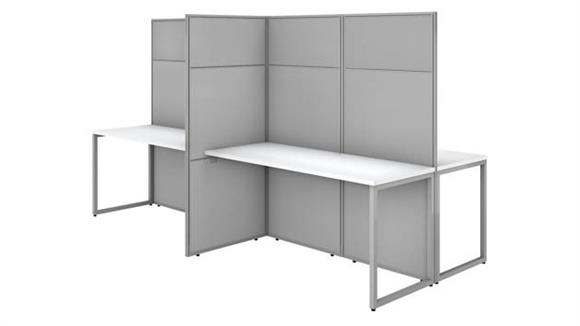 60in W 4 Person Cubicle Desk Workstation with 66in H Panels