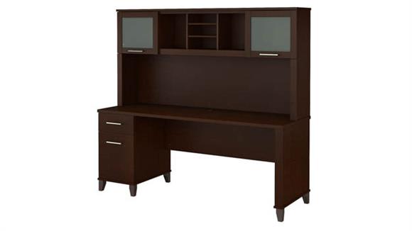 72in W Office Desk with Hutch