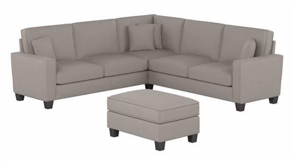 99in W L-Shaped Sectional Couch with Ottoman