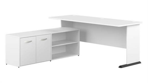 72in W L-Shaped Gaming Desk with Storage