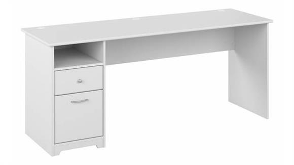 72in W Computer Desk with Drawers