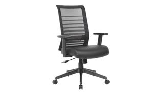 Office Chairs WFB Designs Horizontal Mesh Back Task Chair with Antimicrobial Seat