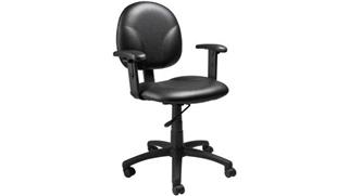 Office Chairs WFB Designs Black Caressoft Task Chair with Arms