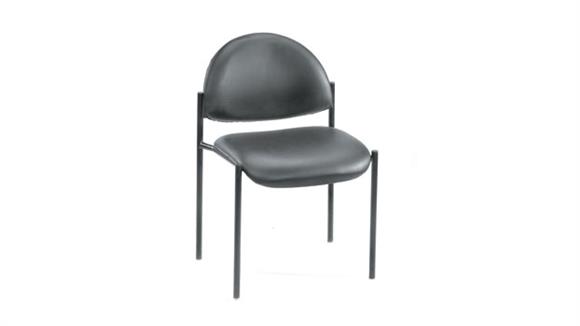 Stacking Chairs Boss Office  Chairs  Black Caressoft Armless Stack Chair