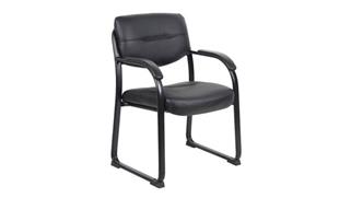 Side & Guest Chairs WFB Designs Leather Guest Chair with Padded Arms