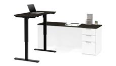 Adjustable Height Desks & Tables Bestar Height Adjustable L-Shaped Desk