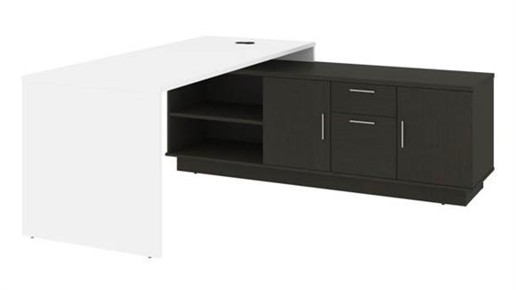 L Shaped Desks Bestar 72" W L-Shaped Office Desk