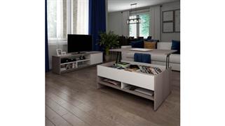 TV Stands Bestar 2-Piece Lift-Top Storage Coffee Table and TV Stand Set