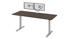 Adjustable Height Desks & Tables Bestar 6ft W x 30” D  Standing Desk with Dual Monitor Arm