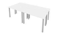 Computer Tables Bestar 48in W x 24in D Table Desks with Square Metal Legs (set of 4)