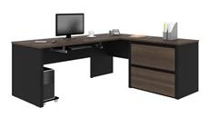L Shaped Desks Bestar 72in W x 83in D L-Shaped Workstation