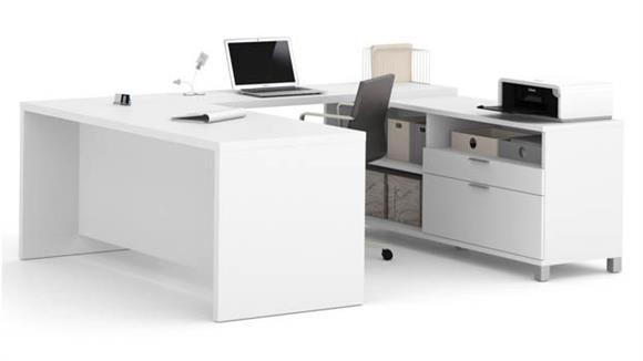 U Shaped Desks Bestar U Shaped Desk