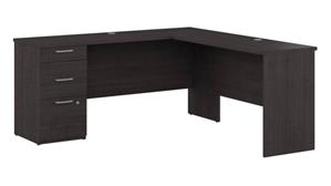 L Shaped Desks Bestar 65" W L-Shaped Desk with Drawers
