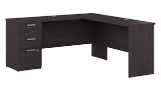 L Shaped Desks Bestar 65in W L-Shaped Desk with Storage