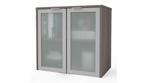 Hutches Bestar 30" W Hutch with Frosted Glass Doors