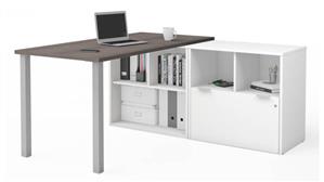 L Shaped Desks Bestar L-Desk with One File Drawer