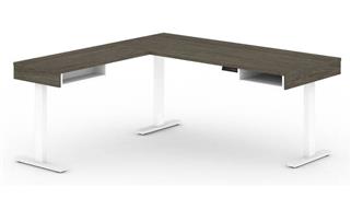 L Shaped Desks Bestar 72in W L-Shaped Standing Desk