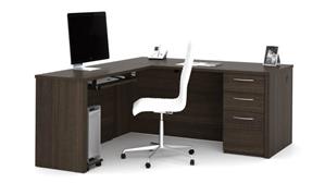 L Shaped Desks Bestar 66in W L-Shaped Desk