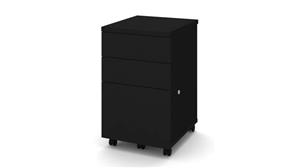 Mobile File Cabinets Bestar Assembled 2U1F Mobile Pedestal