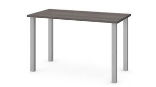 Computer Tables Bestar 24in x 48in Table with Square Metal Legs
