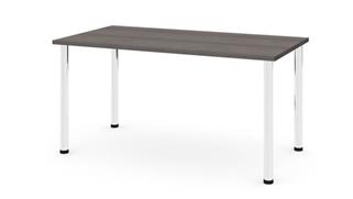 Computer Tables Bestar 30" x 60" Table with Round Metal Legs