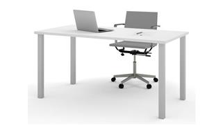 Computer Tables Bestar 30in x 60in Table with Square Metal Legs