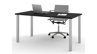 Computer Tables Bestar 30" x 60" Table with Square Metal Legs