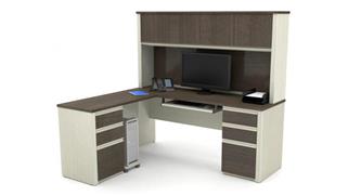 L Shaped Desks Bestar L-shaped Workstation with Two Pedestals