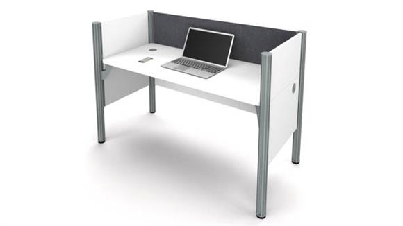 Simple Workstation - White with Tack Board