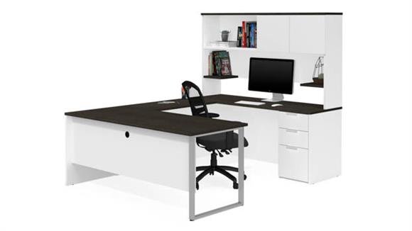 U-Shaped Desk with Hutch