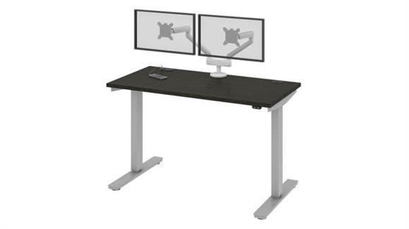 48in W x 24in D Standing Desk with Dual Monitor Arm