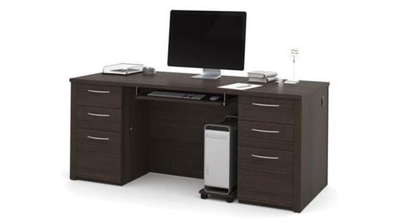 72in W Executive Desk with Two Pedestals