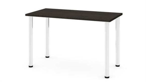 24in x 48in Table with Round Metal Legs