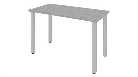 48in W 24“D Table Desk with Square Metal Legs