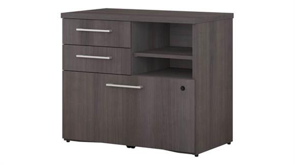 File Cabinets Lateral Bush Furniture 30" W Lateral File Cabinet with Shelves