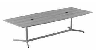 Conference Tables Bush Furniture 10ft W x 48in D Boat Shaped Conference Table with Metal Base