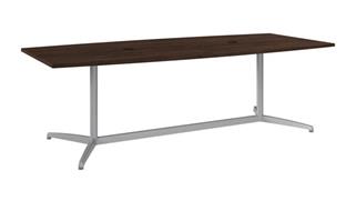 Conference Tables Bush Furniture 8ft W x 42in D Boat Shaped Conference Table with Metal Base