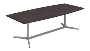 Conference Tables Bush Furniture 8ft W x 42in D Boat Shaped Conference Table with Metal Base