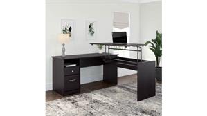 Adjustable Height Desks & Tables Bush Furniture 60" W 3 Position L Shaped Sit to Stand Desk