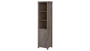 Bookcases Bush Furniture Tall Narrow 5 Shelf Bookcase with Door