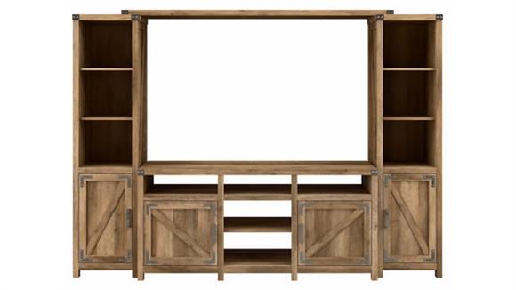 TV Stands Bush Furniture 65" W Farmhouse TV Stand with Shelves Entertainment Center