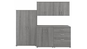Storage Cabinets Bush Furniture 5 Piece Modular Closet Storage Set with Floor and Wall Cabinets