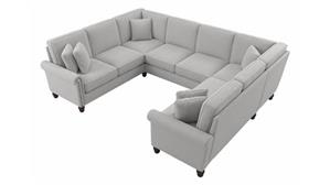 Sectional Sofas Bush Furniture 113" W U-Shaped Sectional Couch