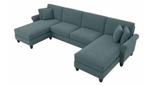 Sectional Sofas Bush Furniture 131in W Sectional Couch with Double Chaise Lounge