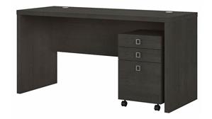 Office Credenzas Bush Furniture Credenza Desk with Mobile File Cabinet