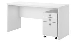 Office Credenzas Bush Furniture Credenza Desk with Mobile File Cabinet