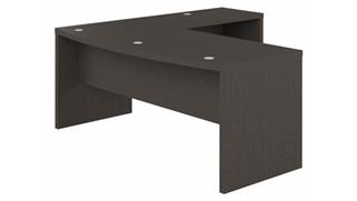 L Shaped Desks Bush Furniture 72in W Bow Front L-Shaped Desk