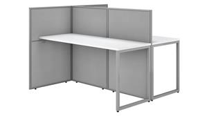Workstations & Cubicles Bush Furniture 60" W 2 Person Straight Desk Open Office with 45"H Panels