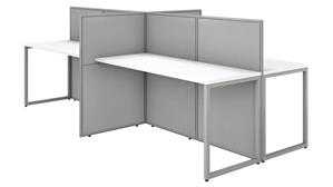 Workstations & Cubicles Bush Furniture 60in W 4 Person Straight Desk Open Office with 45in H Panels